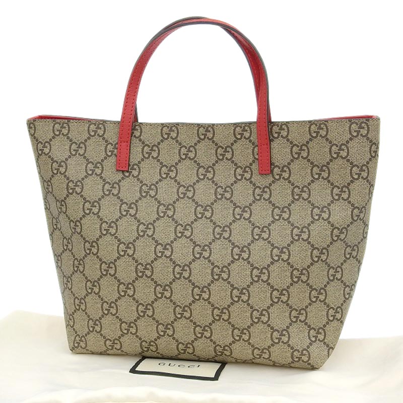 http://グッチ%20GUCCI%20GGスプリーム%20チルドレンズ%20ハンドバッグ%20ヒグチユウコ%20猫%20GGスプリーム/レザー%20ベージュ/レッド%20410812%20中古%20GU0572