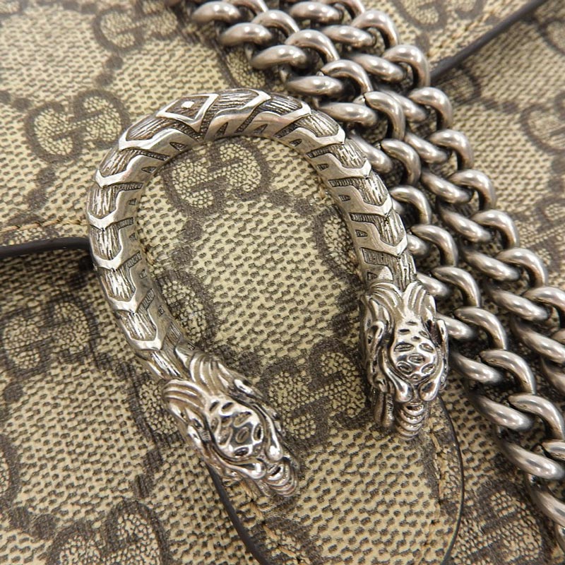 http://グッチ%20GUCCI%20GGスプリーム%20ディオニュソス%20チェーンショルダーバッグ%20チェーンウォレット%20ベージュ/エボニー%20401231%20中古%20GU0573