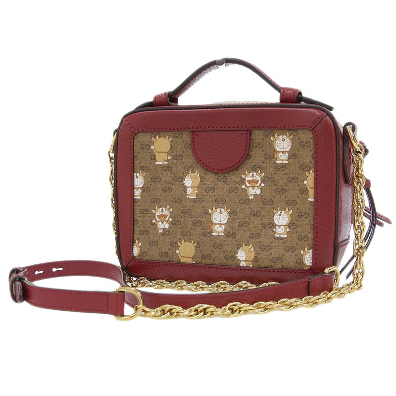 http://グッチ%20GUCCI%20ミニGGスプリーム%202WAY%20ショルダーバッグ%20ドラえもん%20ミニGGスプリーム/レザー%20ベージュ/レッド%20655596%20中古%20GU0576