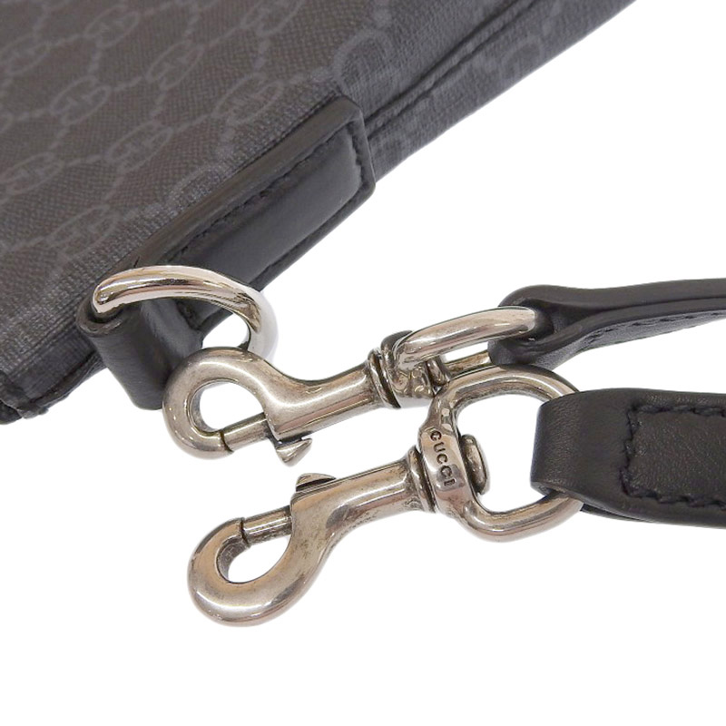 http://グッチ%20GUCCI%20ショルダーバッグ%20メッセンジャーバッグ%20GGスプリームキャンバス/レザー%20グレー/ブラック%20474139%20中古%20GU0579