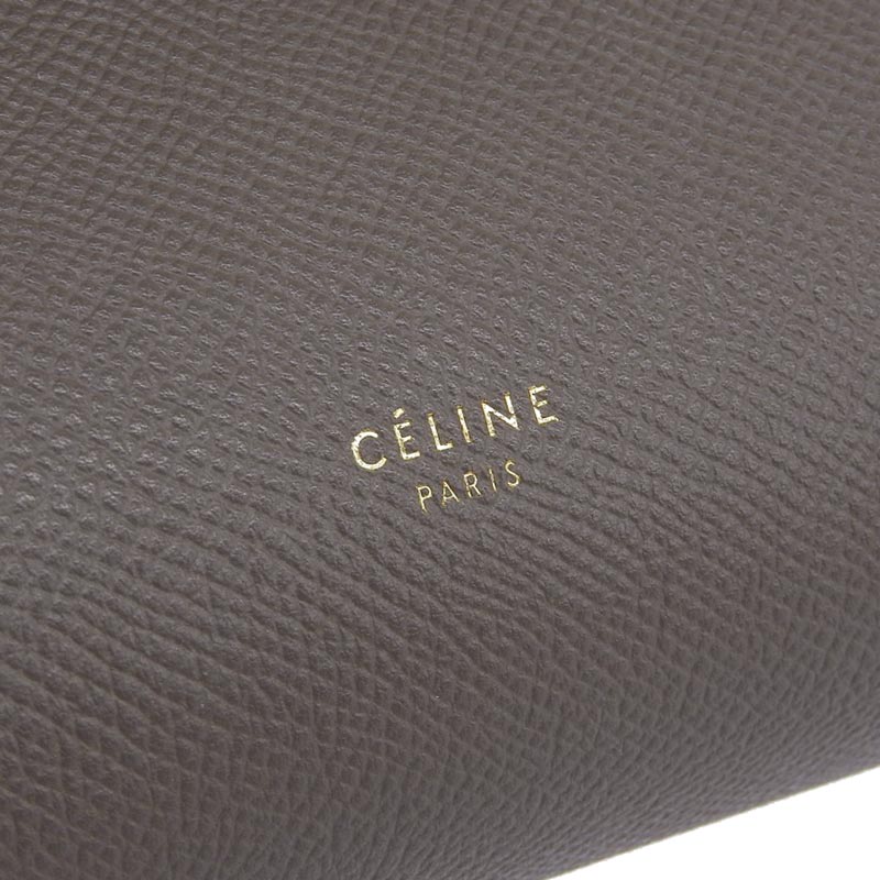 http://セリーヌ%20CELINE%20ベルトバッグ%20マイクロ%202WAYバッグ%20ハンドバッグ%20ショルダーバッグ%20レザー%20グレー%20180153ZVA%20中古%20OB1792