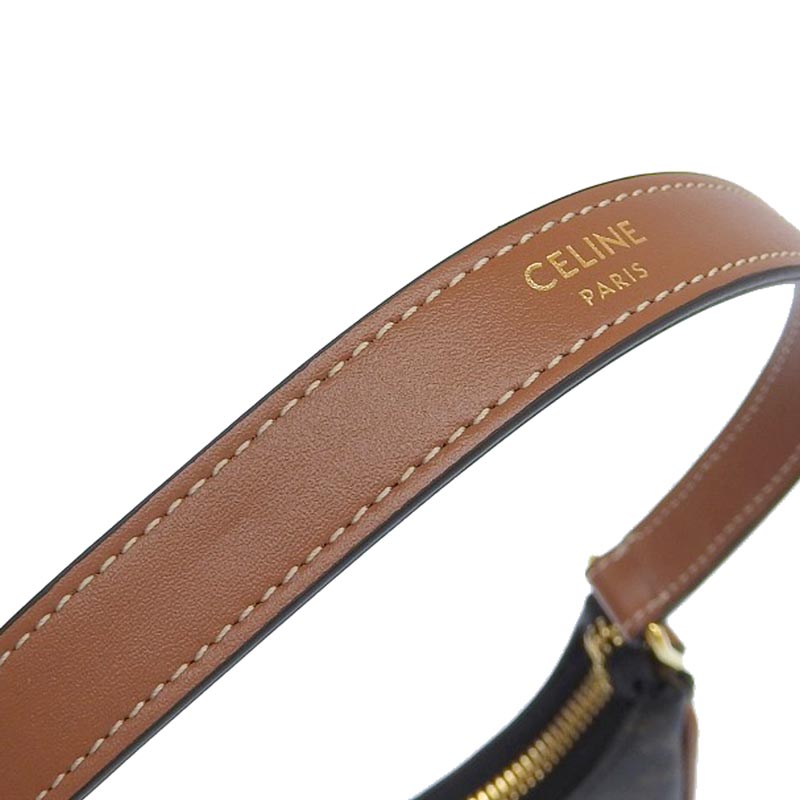 http://セリーヌ%20CELINE%20ミニ%20アヴァ%20ハンドバッグ%20ショルダーバッグ%20トリオンフキャンバス/レザー%20タン%2010I602DS1.04LU%20美品%20OB1793