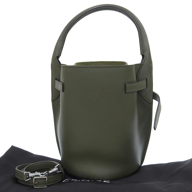 http://セリーヌ%20CELINE%20ビッグバッグ%20バケット%20ナノ%202WAYバッグ%20ハンドバッグ%20レザー%20カーキ%20187243A4T%20中古%20OB1803