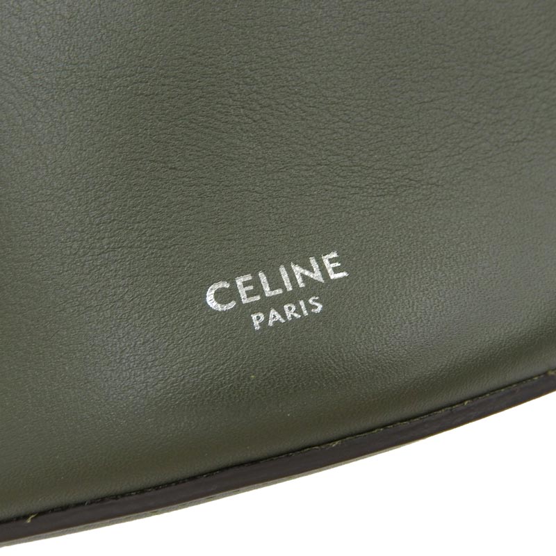 http://セリーヌ%20CELINE%20ビッグバッグ%20バケット%20ナノ%202WAYバッグ%20ハンドバッグ%20レザー%20カーキ%20187243A4T%20中古%20OB1803