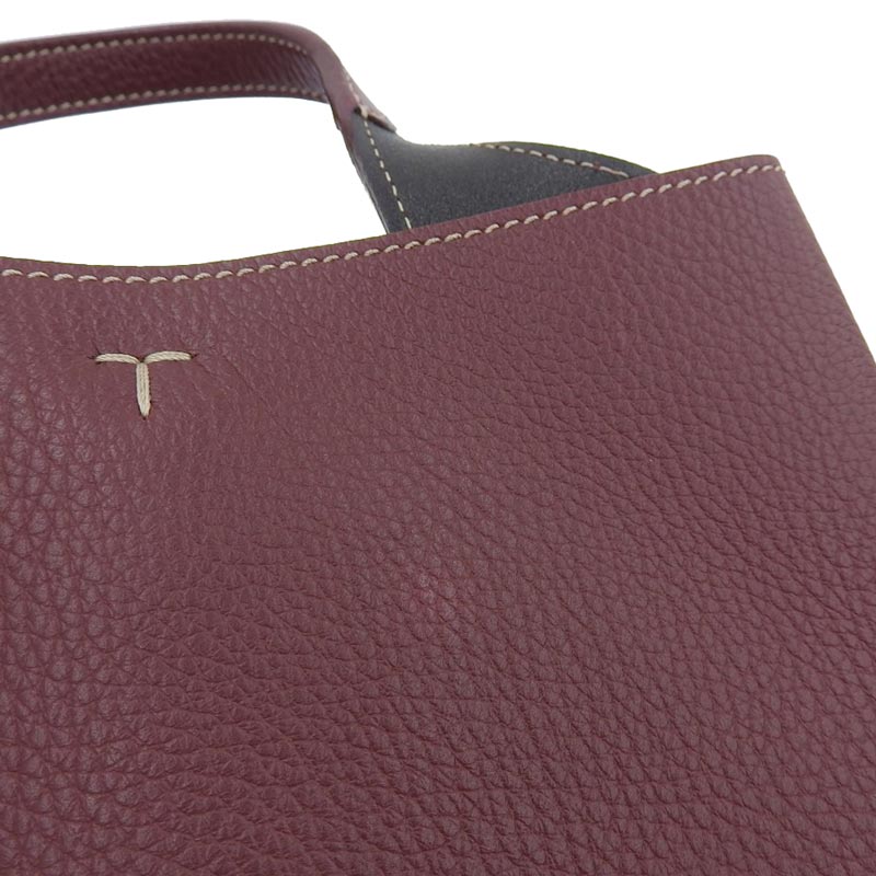 http://トッズ%20TOD'S%202WAYバッグ%20ハンドバッグ%20ショルダーバッグ%20レザー%20ボルドー%20中古%20OB1806