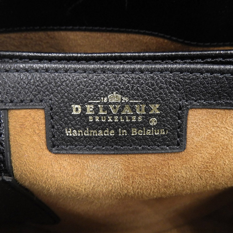 http://デルボー%20DELVAUX%20セピア%20トートバッグ%20ハンドバッグ%20レザー%20ブラック%20中古%20OB1809