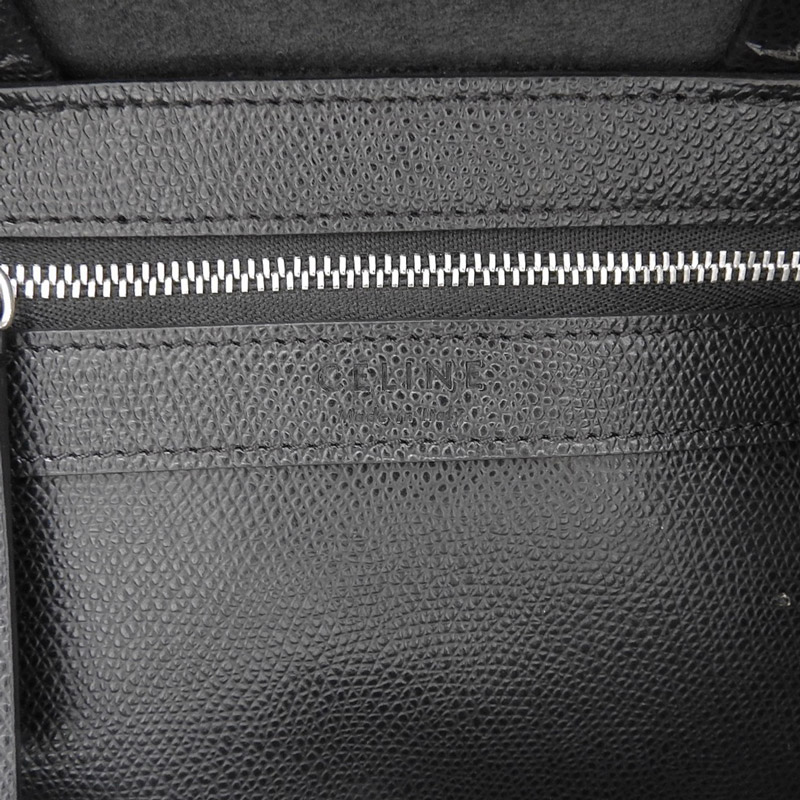 http://セリーヌ%20CELINE%20バーティカルカバ%20スモール%202WAYバッグ%20トートバッグ%20ショルダーバッグ%20レザー%20ブラック%20中古%20OB1812