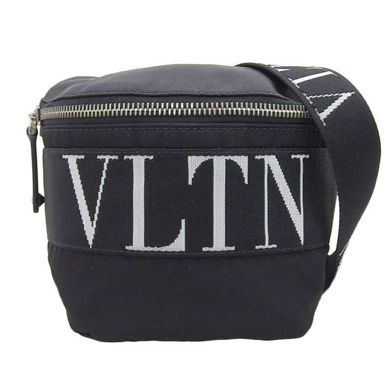 ヴァレンティノ VALENTINO VLTN 2WAYバッグ ショルダーバッグ ボディバッグ ベルトバッグ ナイロン ブラック 中古 OB1818
