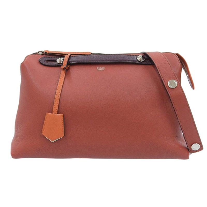 フェンディ FENDI バイザウェイ 2WAYバッグ ハンドバッグ ショルダーバッグ レザー オレンジ系マルチカラー 中古 OB1819