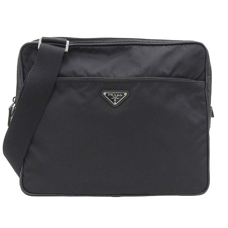 プラダ PRADA ショルダーバッグ 斜め掛けショルダー ナイロン ブラック 中古 OB1820