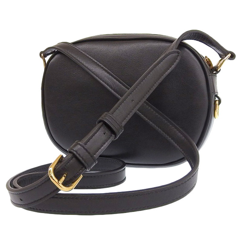 http://セリーヌ%20CELINE%20ショルダーバッグ%20ポシェット%20レザー%20ブラック%20中古%20OB1828