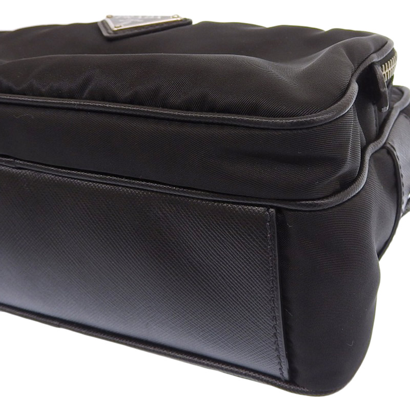 http://プラダ%20PRADA%20ショルダーバッグ%20ポシェット%20ナイロン/レザー%20ブラック%201BH010%20中古%20OB1830