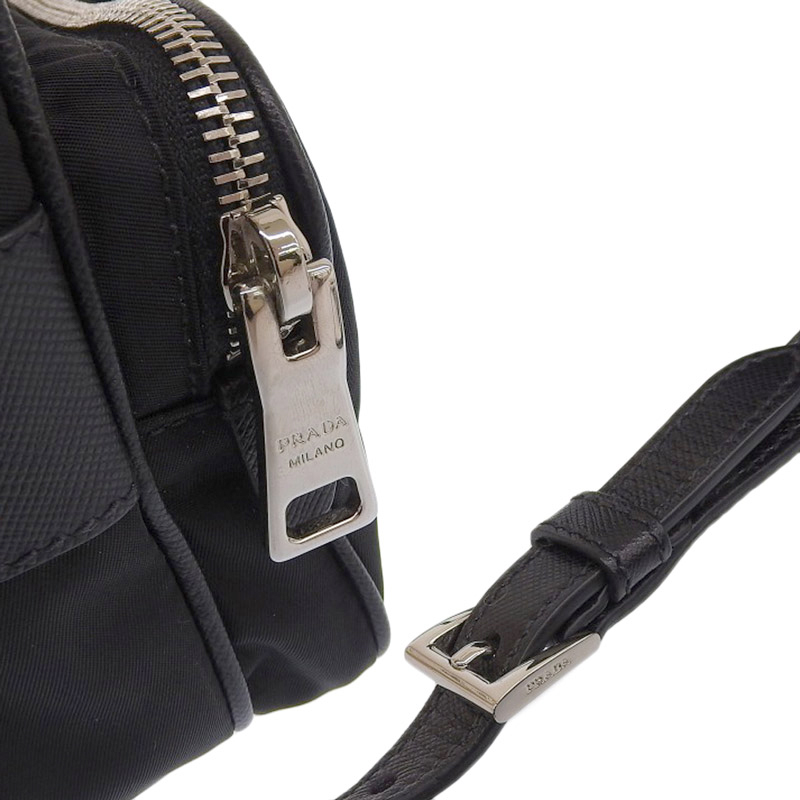 http://プラダ%20PRADA%20ショルダーバッグ%20ポシェット%20ナイロン/レザー%20ブラック%201BH010%20中古%20OB1830