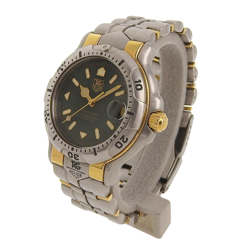 http://タグホイヤー%20TAG%20HEUER%206000シリーズ%20メンズ%20自動巻き%20腕時計%20SS/K18%20グリーン文字盤%20WH5153-K1%20中古%20OW0423