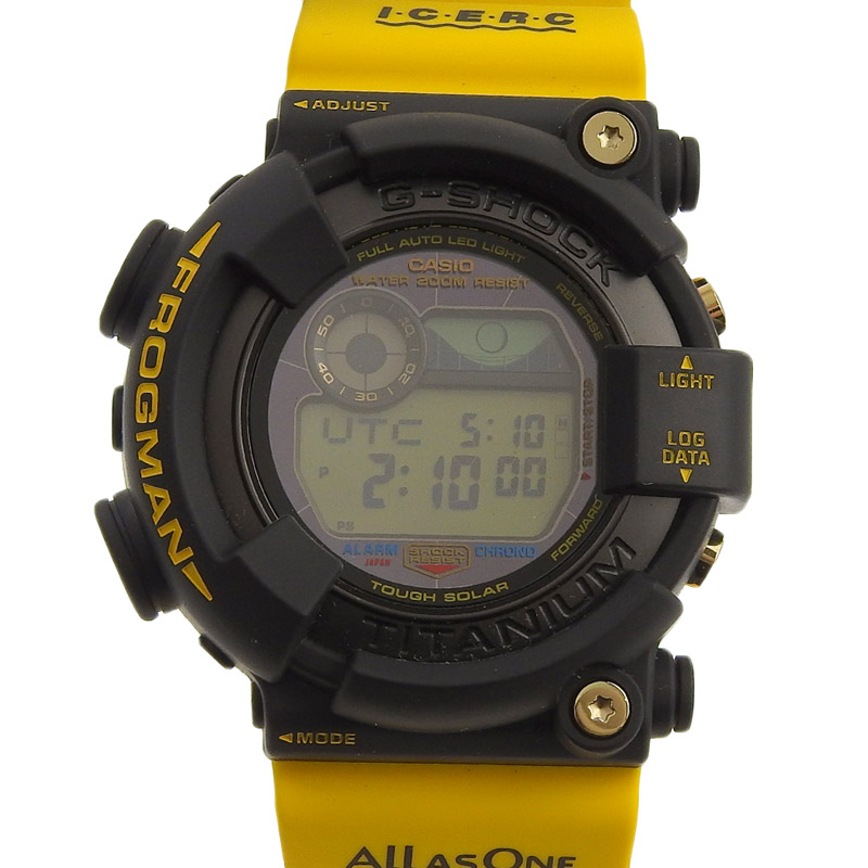 カシオ Gショック フロッグマン アイサーチ ジャパンコラボモデル ソーラー バイオマスプラスチック 黒文字盤 GW-8200K 美品 OW0427
