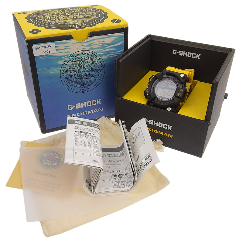 http://カシオ%20Gショック%20フロッグマン%20アイサーチ%20ジャパンコラボモデル%20ソーラー%20バイオマスプラスチック%20黒文字盤%20GW-8200K%20美品%20OW0427