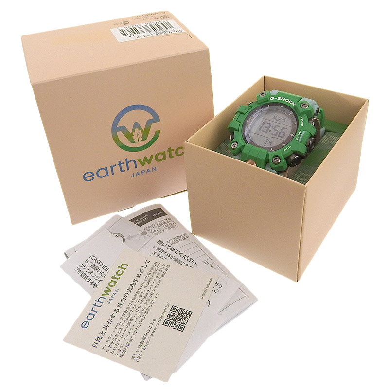 http://カシオ%20CASIO%20Gショック%20EARTHWATCHコラボモデル%20メンズ%20ソーラー%20腕時計%20バイオマスプラスチック%20黒文字盤%20GW-9500KJ%20美品%20OW0428