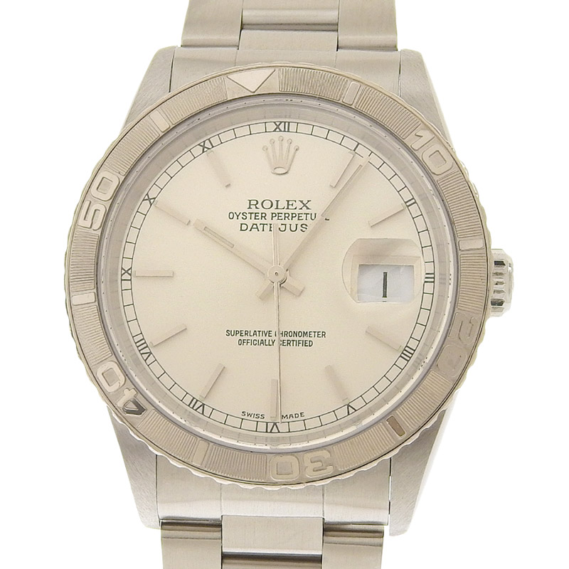 ロレックス ROLEX デイトジャスト サンダーバード メンズ 自動巻き 腕時計 SS/WG シルバー文字盤 Y番 2002年 16264 中古 RO0269