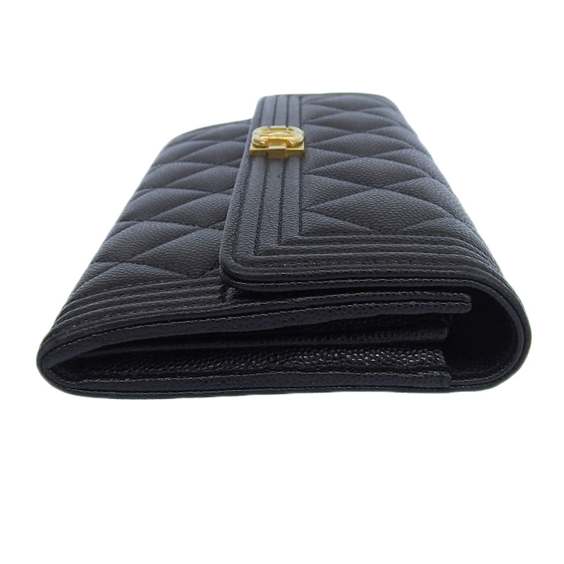 http://シャネル%20CHANEL%20ボーイシャネル%20長財布%20キャビアスキン%20ブラック%20A80286%2031番台%20中古%20CH0920