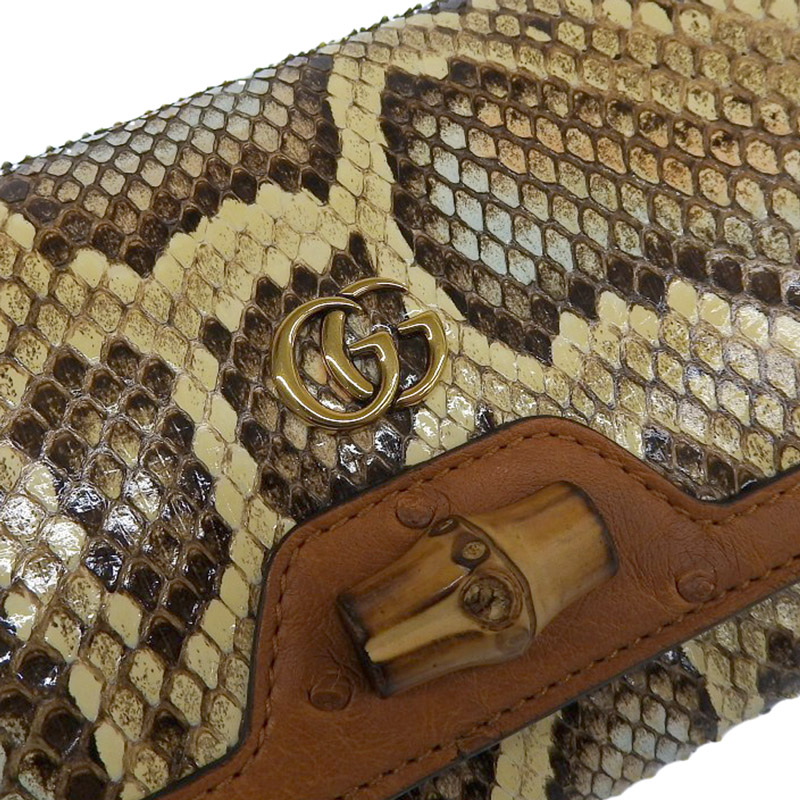 http://グッチ%20GUCCI%20ダイアナ%20チェーンウォレット%20パイソン/レザー%20ベージュ%20マルチカラー%20658243%20中古%20GU0581