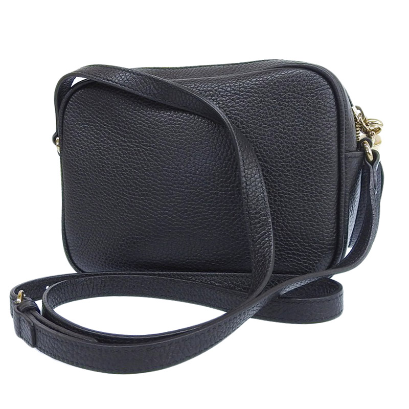 http://グッチ%20GUCCI%20ソーホー%20ショルダーバッグ%20斜め掛けショルダー%20レザー%20ブラック%20308364%20中古%20GU0582
