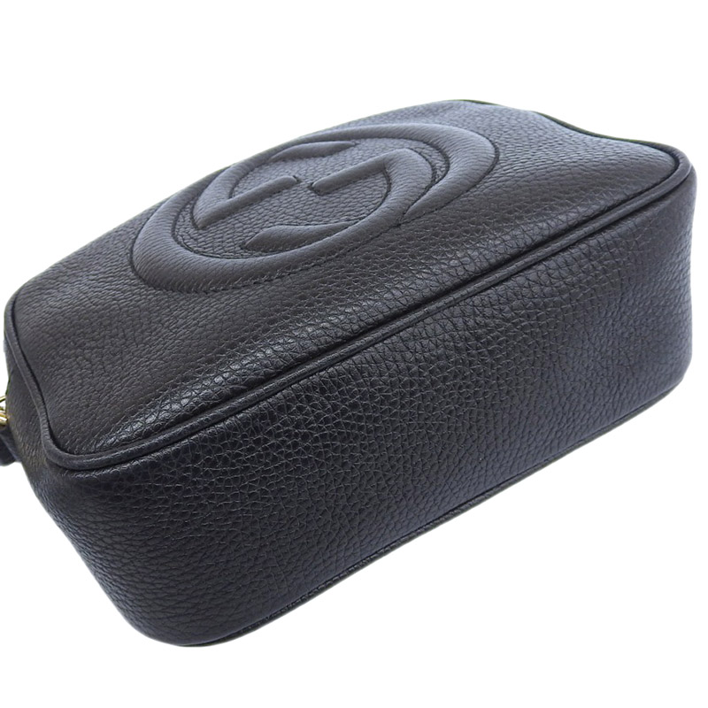 http://グッチ%20GUCCI%20ソーホー%20ショルダーバッグ%20斜め掛けショルダー%20レザー%20ブラック%20308364%20中古%20GU0582
