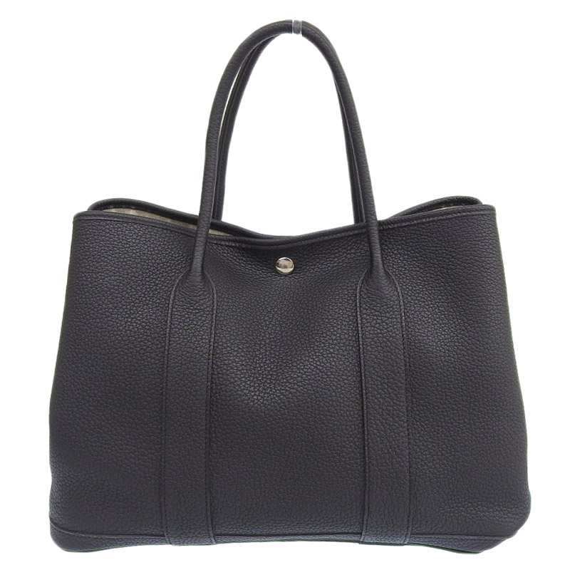 エルメス HERMES ガーデンパーティPM トートバッグ ネゴンダ ブラック A刻印 2017年 中古 HE0938