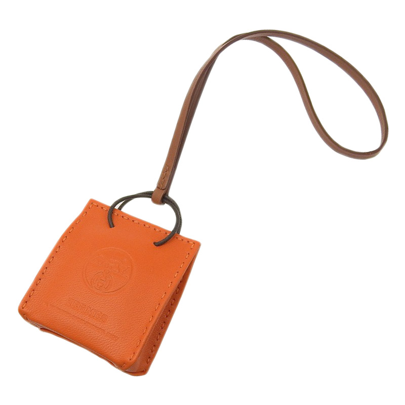エルメス HERMES サック・オランジュ バッグチャーム オレンジ Y刻印 2020年 美品 HE0940