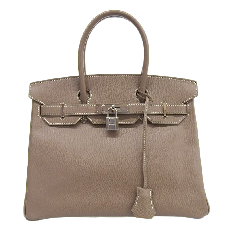 エルメス HERMES バーキン30 ハンドバッグ ヴォーエプソン エトゥープ □P刻印 2012年 中古 HE0942
