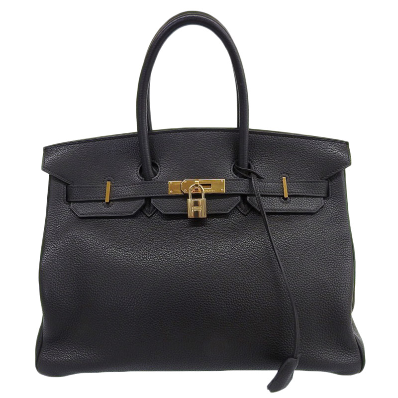 エルメス HERMES バーキン35 ハンドバッグ レザー ブラック □G刻印 2003年 中古 HE0943