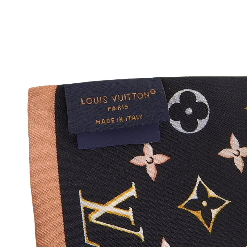 http://ルイヴィトン%20LOUIS%20VUITTON%20バンドー・ヴィヴィエンヌ%20アンド%20ビヨンド%20バンドー%20スカーフ%20シルク%20ブラック%20M78132%20中古%20LV1602