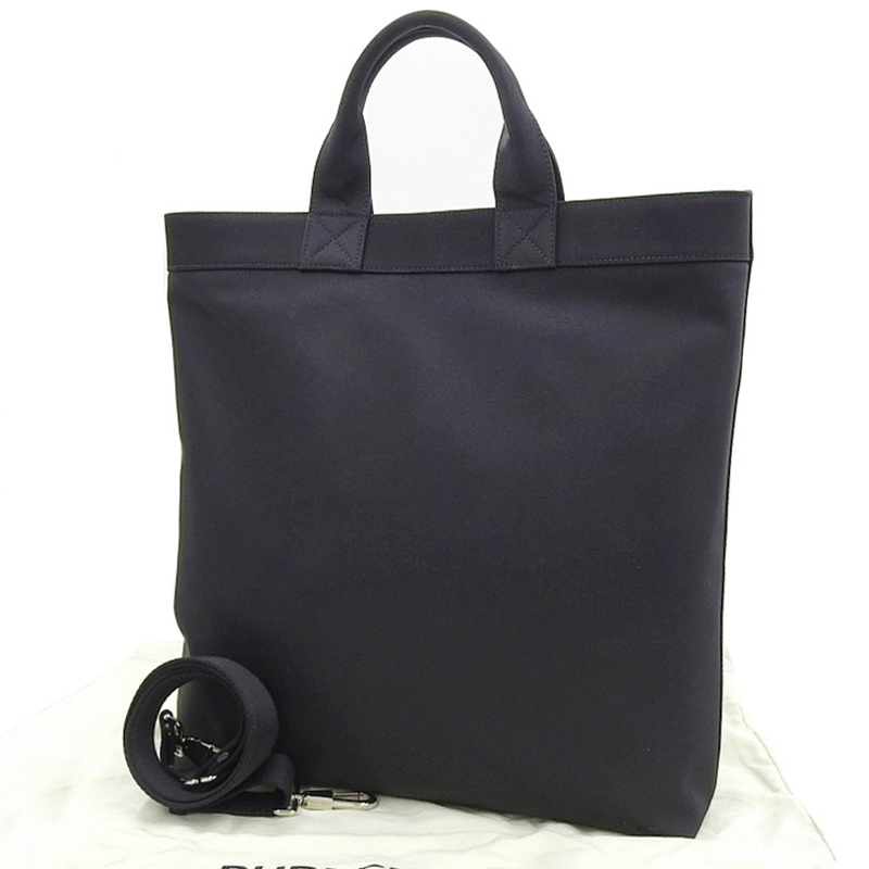 http://バーバリー%20BURBERRY%202WAYバッグ%20トートバッグ%20ショルダーバッグ%20ナイロン%20ブラック%20中古%20OB1824