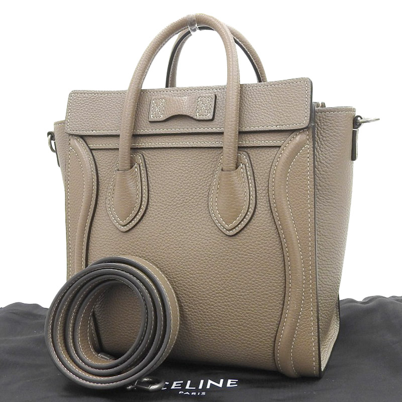 http://セリーヌ%20CELINE%20ラゲージ%20ナノショッパー%202WAYバッグ%20ハンドバッグ%20ショルダーバッグ%20レザー%20スリ%20中古%20OB1826