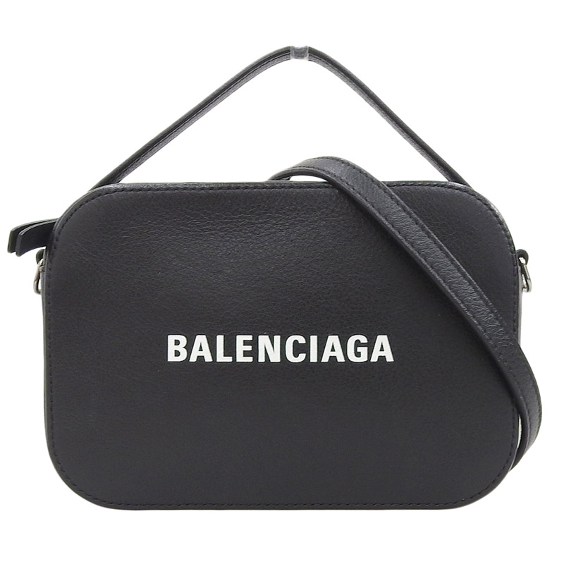 バレンシアガ BALENCIAGA エブリデイXS カメラバッグ 2WAYバッグ ショルダーバッグ レザー ブラック 608653 美品 OB1837