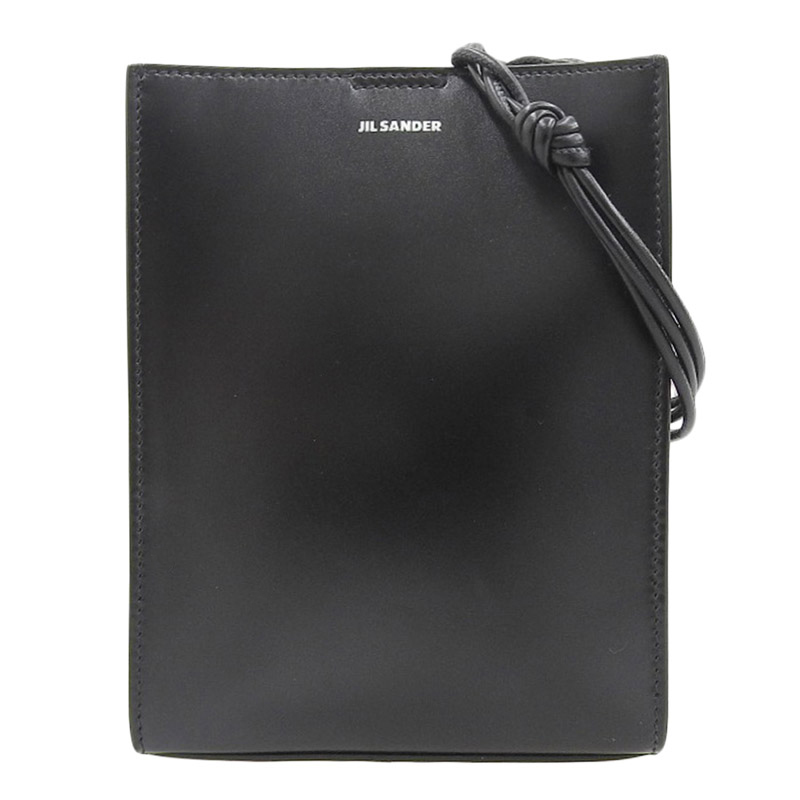 ジルサンダー JIL SANDER ショルダーバッグ 斜め掛けショルダー レザー ブラック 中古 OB1840