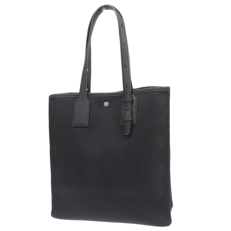 http://フェラガモ%20FERRAGAMO%20トートバッグ%20キャンバス/レザー%20ブラック%20中古%20OB1849