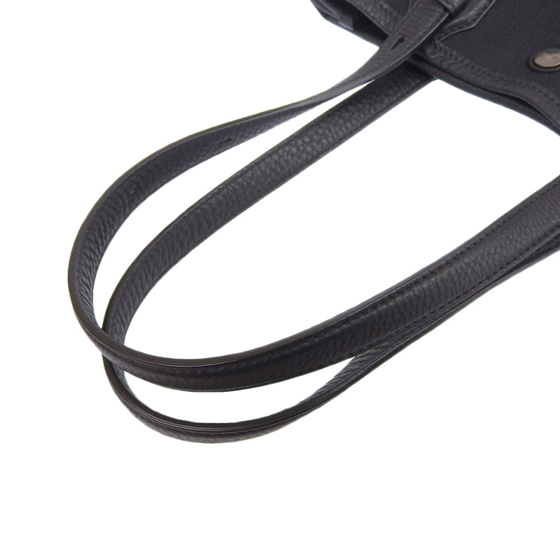 http://フェラガモ%20FERRAGAMO%20トートバッグ%20キャンバス/レザー%20ブラック%20中古%20OB1849