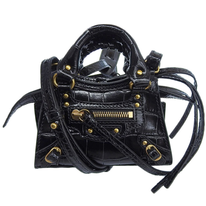 バレンシアガ BALENCIAGA シティ 2WAYバッグ ショルダーバッグ ミニショルダー レザー ブラック 669537 美品 OB1855