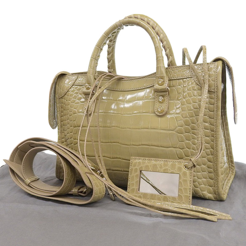http://バレンシアガ%20BALENCIAGA%20クラシックシティ%202WAYバッグ%20ハンドバッグ%20ショルダーバッグ%20型押し%20レザー%20ベージュ%20431621%20中古%20OB1856