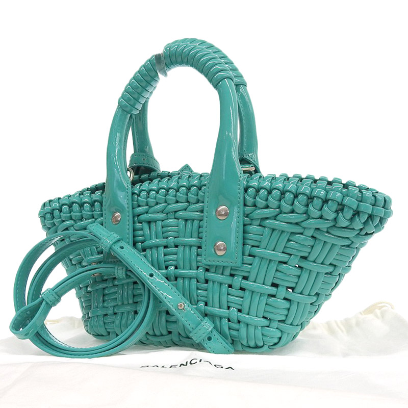 http://バレンシアガ%20BALENCIAGA%20ビストロバスケットミニ%20XXS%202WAY%20ハンドバッグ%20ショルダーバッグ%20エナメル%20グリーン%20678028%20美品%20OB1862