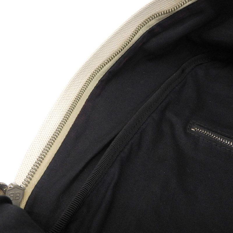 http://バレンシアガ%20BALENCIAGA%20バックパック%20リュックサック%20キャンバス/レザー%20ホワイト/ブラック%20392007%20中古%20OB1864