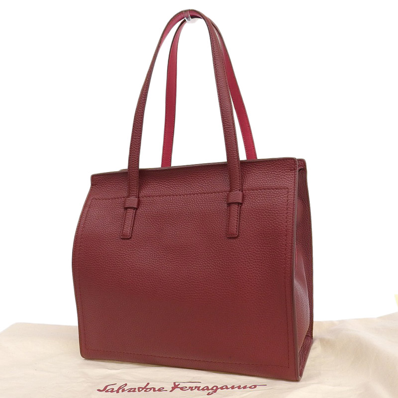 http://フェラガモ%20FERRAGAMO%20エイミー%20ガンチーニ%20トートバッグ%20レザー%20レッド%20中古%20OB1866