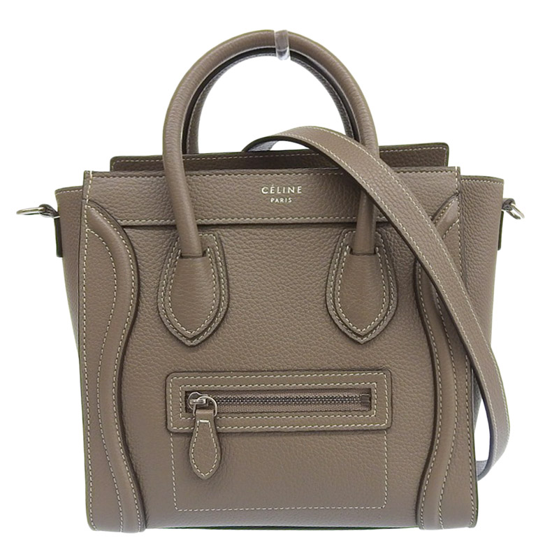 http://セリーヌ%20CELINE%20ラゲージ%20ナノショッパー%202WAYバッグ%20ハンドバッグ%20ショルダーバッグ%20レザー%20スリ%20中古%20OB1869