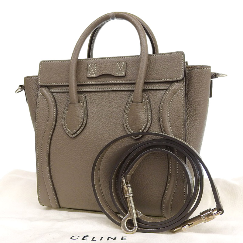 http://セリーヌ%20CELINE%20ラゲージ%20ナノショッパー%202WAYバッグ%20ハンドバッグ%20ショルダーバッグ%20レザー%20スリ%20中古%20OB1869