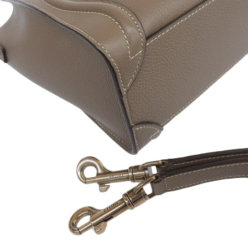 http://セリーヌ%20CELINE%20ラゲージ%20ナノショッパー%202WAYバッグ%20ハンドバッグ%20ショルダーバッグ%20レザー%20スリ%20中古%20OB1869