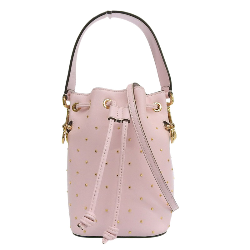 フェンディ FENDI モントレゾール 2WAYバッグ ハンドバッグ ショルダーバッグ レザー ピンク 8BS027 中古 OB1870