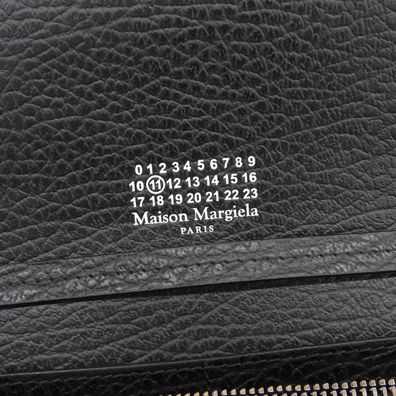 http://メゾンマルジェラ%20MAISON%20MARGIELA%204ステッチ%20チェーンウォレット%20レザー%20ブラック%20美品%20OB1871
