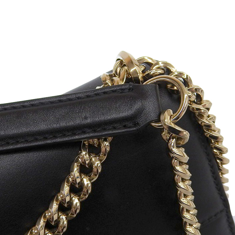 http://ジミーチュウ%20JIMMY%20CHOO%20ショルダーバッグ%20チェーンショルダー%20レザー%20ブラック%20中古%20OB1876