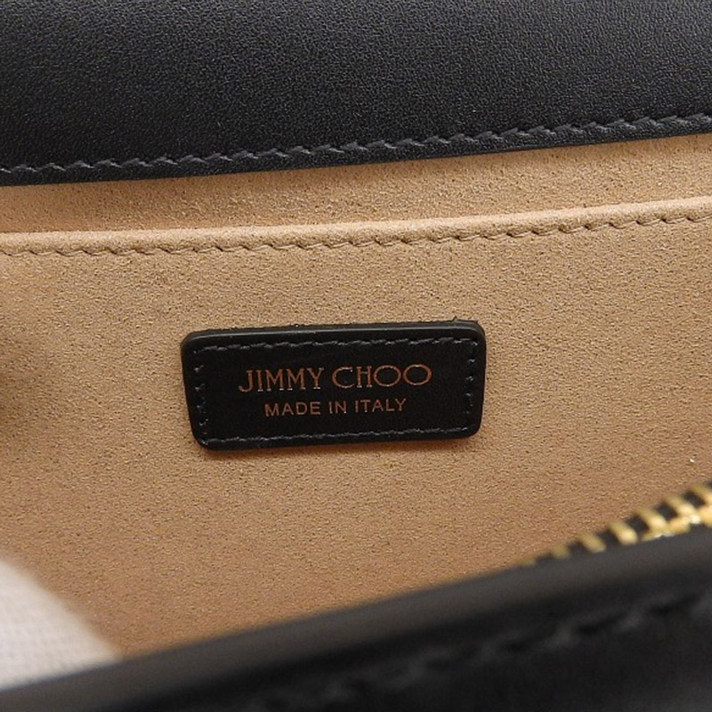 http://ジミーチュウ%20JIMMY%20CHOO%20ショルダーバッグ%20チェーンショルダー%20レザー%20ブラック%20中古%20OB1876