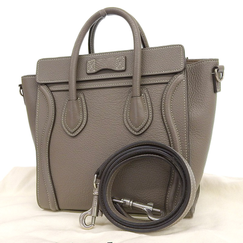 http://セリーヌ%20CELINE%20ラゲージ%20ナノショッパー%202WAYバッグ%20ハンドバッグ%20ショルダーバッグ%20レザー%20スリ%20中古%20OB1878